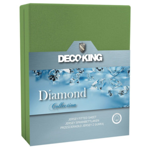 Jersey prostěradlo DecoKing Diamond zelené