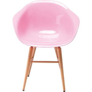 Růžová s područkami židle Kare Design Forum