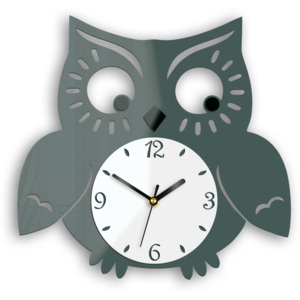 Moderní nástěnné hodiny MRS. OWL HMCNH067 (nalepovací hodiny na stěnu)