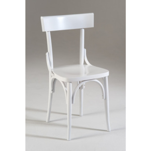 Bílá dřevěná jídelní židle Castagnetti Milano