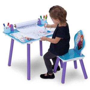 Forclaire Dětský kreslící stůl Frozen + židlička