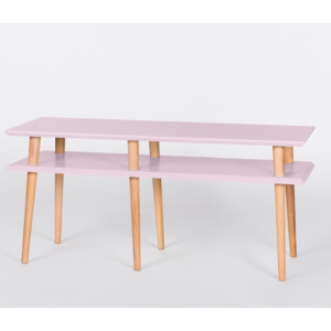 Růžový konferenční stolek Ragaba Mugo, délka 119 cm