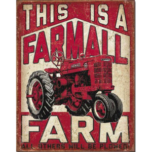 Plechová cedule: Farmall Farm - 40x30 cm