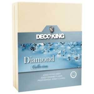 Jersey prostěradlo DecoKing Diamond krémové