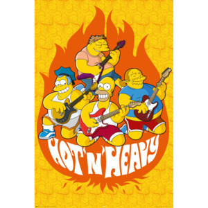 Plakát - Simpsons hot and heavy