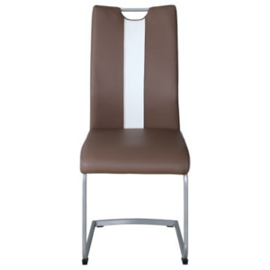 Houpací Židle Irma barvy hliníku, bílá, hnědá 44/98/59 cm