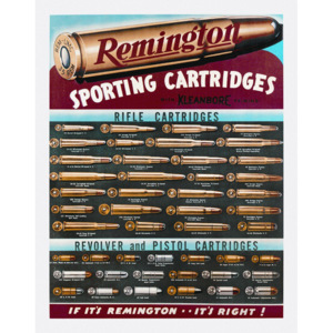 Plechová cedule: Remington (Sporting Cartridge) - 30x40 cm