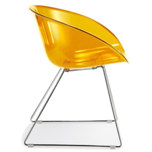 Designová židle Gliss 920 - transparentní žlutá