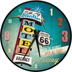 Nostalgic Art Nástěnné hodiny Route 66 Motel