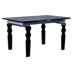 KHome Stůl skleněný VENDOME BLACK 200/300