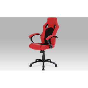 Artium Kancelářská otočná židle | koženka Barva: červená