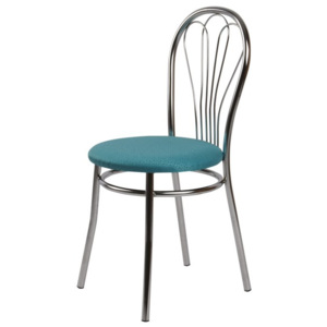 Židle chromovaná v modrém provedení KVĚTA Z83