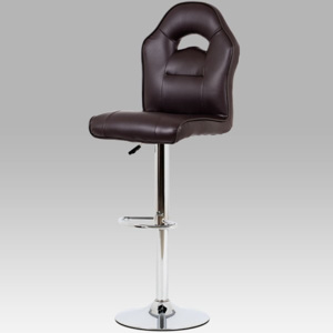 Barová židle AUB-606 BR koženka hnědá - Autronic