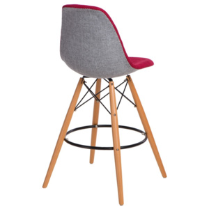 Design2 Barová židle P016V Duo červená šedá