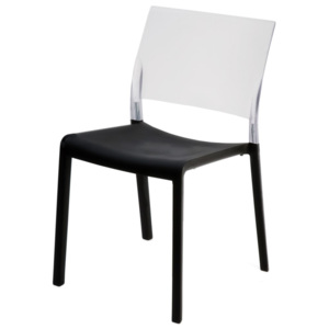 Design2 Židle Fiona Black/transparetní