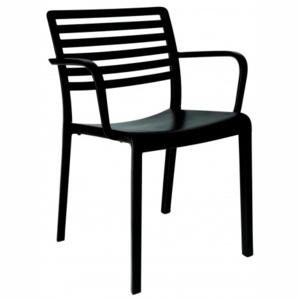 Design2 Židle Lama s područkami černá