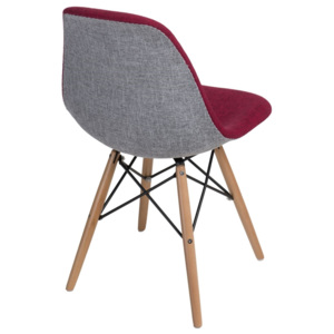 Design2 Židle P016V Duo červená šedá