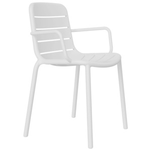 Design2 Židle Gina s područkami bílá