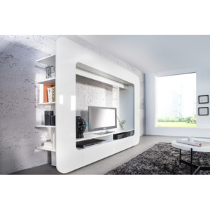 Televizní stěna CUBUS WHITE 3D OPTIC Nábytek | Stoly a stolky | Televizní stolky