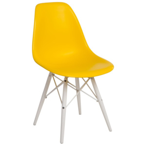 Design2 Židle P016V PP žlutá/bílá