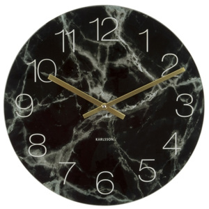Stolní hodiny Marble, 17 cm, černá | -20 % Stfh-KA5616BK Time for home+