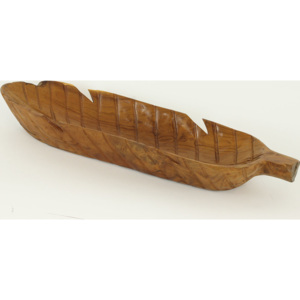 Artium Dekorační mísa ve tvaru listu teakové dřevo