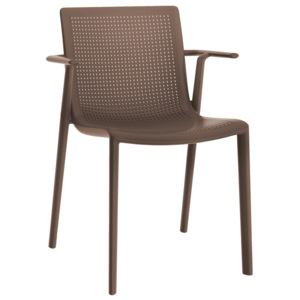 Design2 Židle BEEKAT s područkami hnědá