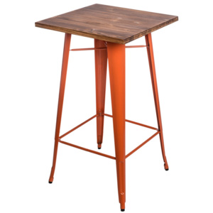 Design2 Stůl barový Paris Wood oranžový sosna
