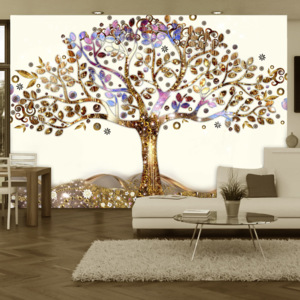Bimago Fototapeta - Golden Tree 150x105 cm