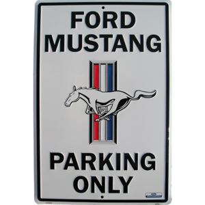 Plechová cedule Ford Mustang parking only