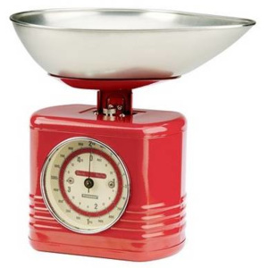 Kuchyňská váha Vintage, červená - Typhoon