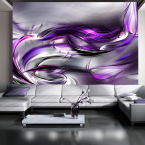 Bimago Fototapeta - Purple Swirls 150x105 cm