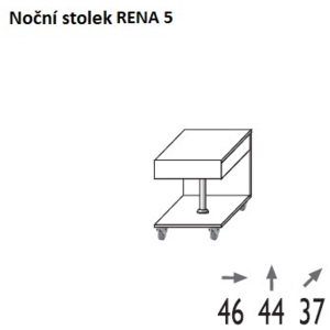 Noční stolek RENA 5 +