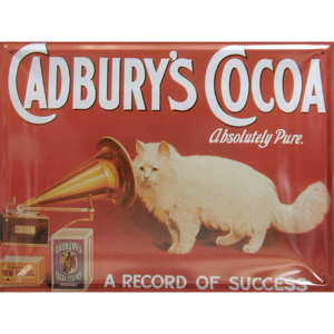 Plechová cedule Cadbury´s Cocoa - kočka