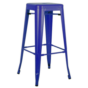 KHome Barová židle TOWER 76cm c.modrý kov