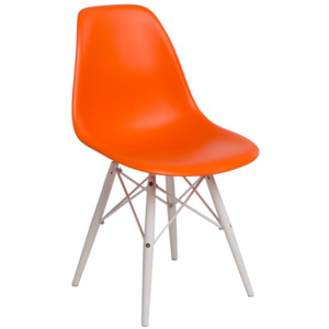 Design2 Židle P016V PP oranžová/bílá