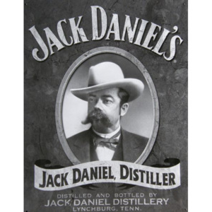 Plechová cedule Jack Daniels čb