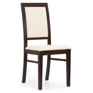 Halmar SYLWEK1 židle tmavý ořech, koženka / Madryt111