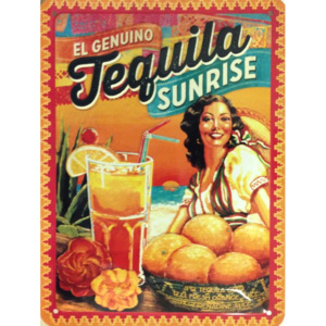 Plechová retro cedule Tequila Sunrice