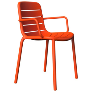 Design2 Židle Gina s područkami červená