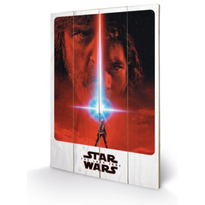 Dřevěný obraz Star Wars: Poslední z Jediů - Teaser, (40 x 59 cm)