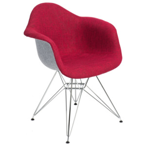 Design2 Židle P018 DAR Duo červená - šedá