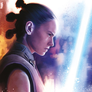 Obraz na plátně Star Wars: Poslední z Jediů - Rey Lightsaber Paint, (40 x 40 cm)