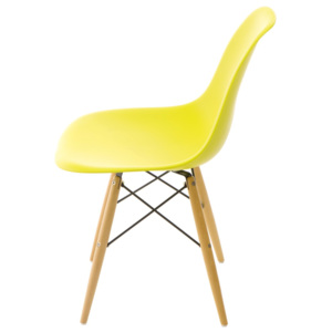 Design2 Židle P016V PP tmavá olivová, dřevěné nohy