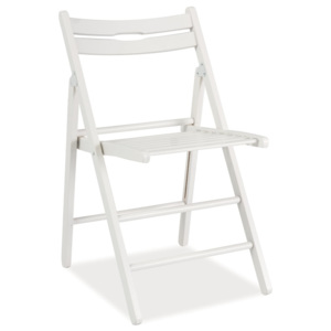 *Dřevěná skládací židle SMART bílá