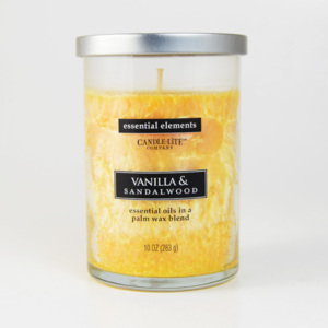 CANDLE-LITE Vonná svíčka Essential Elements, Vanilka a santalové dřevo, 283g