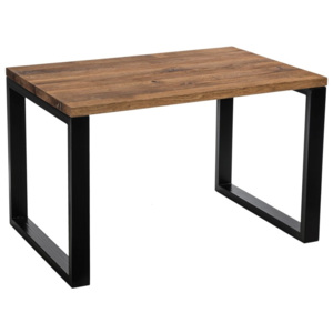 Design2 Stůl Wooden 120x80 černý profil 80x40mm deska neolejovaný dub kartáčovaný