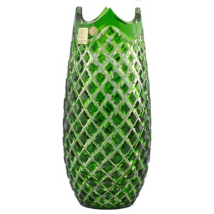 Váza Quadrus, barva zelená, výška 230 mm
