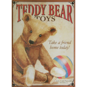 Plechová cedule medvídek Teddy bear FCVZ001