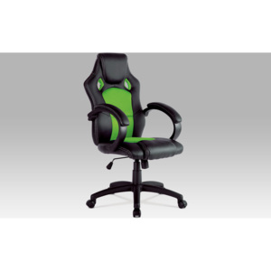 Artium Kancelářská židle | kožena a MESH | houpací mechanismus Barva: zelená